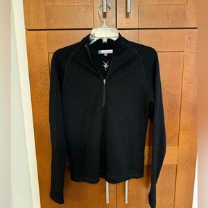 Ibex women’s 1/4zip black sweater